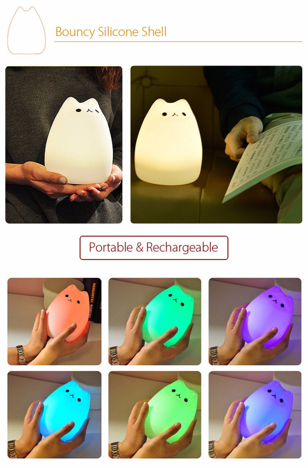 LED Cat Night Light