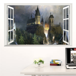 3D Window Hogwarts Decal